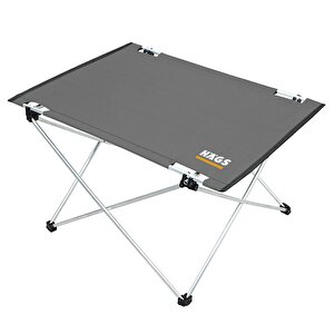 Ultralight Katlanır Kamp Masası, Piknik, Bbq, Balıkçılık, Avcılık, Plaj, Hiking Için Taşınabilir Kompakt Roll Up Outdoor Kamp Masası Medium - Gri Gri