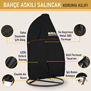 Bahçe Salıncağı Örtüsü,hamak Sandalye Dış Mekan Su Geçirmez Mobilyası Koruyucu Örtü - Çift Kişilik, 230 X 200cm 300x230 cm