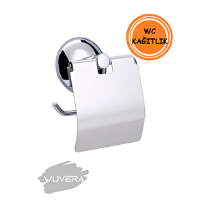 Eko Krom Geniş Kapaklı Tuvalet Kağıtlığı Wc Kağıtlık Tuvalet Kağıdı Askısı