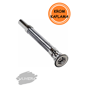Krom Kaplama Körüklü Lavabo Sifonu - 35-75 Cm