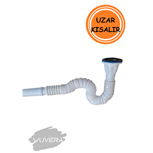 Körüklü Lavabo Sifonu - 45-145 Cm Ayarlanabilir Uzunluk