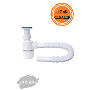 Körüklü Tahliye Taslı Lavabo Evye Sifonu - Depolu Lavabo Evye Gider Borusu