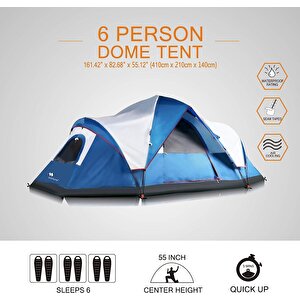 Mobihome Domehike 6 Kişilik Otomatik Çadır-mavi̇