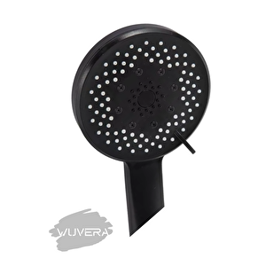 Wuvera Fonksiyonlu Zebra Siyah Banyo Duş Başlığı Fiskiyesi Telefonu