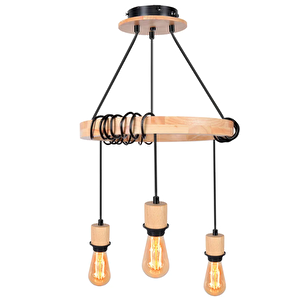 Simaavize Modern Ahşap Wood Suspension Avize