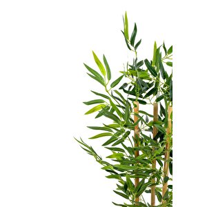 Yapay Yoğun Yapraklı Dekoratif Bambu Ağacı 3 Gövde 100cm