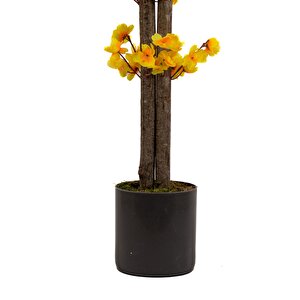 Gri Saksıda 100 Cm Sarı Bahardalı