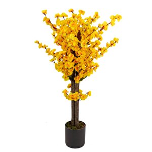 Gri Saksıda 100 Cm Sarı Bahardalı