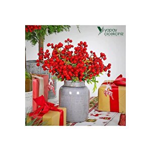 Yapay Yılbaşı Kokina Demeti 5 Dal 40 Cm