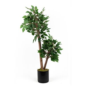 Yoğun Yaprakli 2 Gövde Yapay Benjami̇n Ağaci 110 Cm