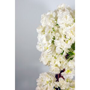 Beyaz Saksıda 100 Cm Luks Bahar Dalı Ağacı