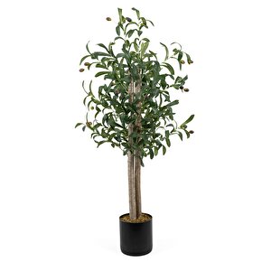 Siyah Saksıda 100 Cm Yapay Zeytin Ağacı
