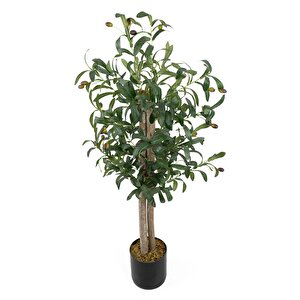 Siyah Saksıda 100 Cm Yapay Zeytin Ağacı