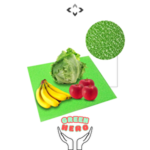 Green Hero 2 Adet Gıda Koruyucu Buzdolabı/dondurucu Matı Yeşil Nem Önleyici Mat 31x47x0,8