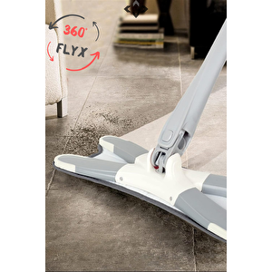 Flyx X-mop Kendinden Sıkmalı 360° Döner Başlıklı Kelebek Magic Mop |%100 Temizlik| 1 Adet Yedek Bez Hedi̇ye