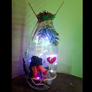 Ledli Cam Özel Hediye Şans Cücesi Kalpli