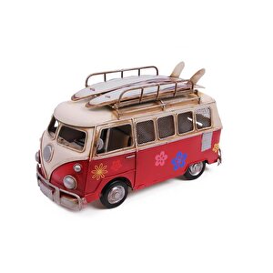Dekoratif Metal Minibüs Çerçeveli Biblo Kumbaralı