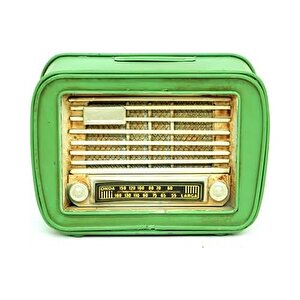 Dekoratif Metal Radyo Kumbara Vintage Hediyelik
