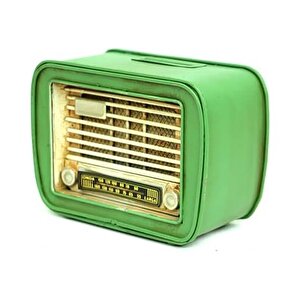 Dekoratif Metal Radyo Kumbara Vintage Hediyelik