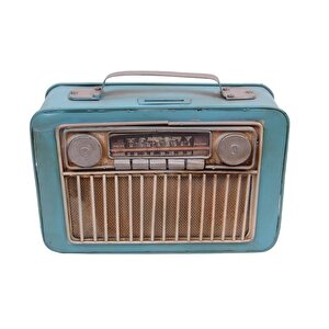 Dekoratif Metal Radyo Kumbaralı Hediyelik