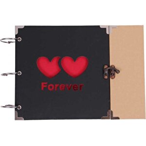 Forever Albüm Kilitli Kalp Modeli Resim Çerçeveli Hediyelik