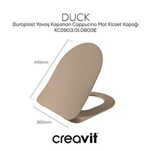 Duck Duroplast Yavaş Kapanan Klozet Kapağı Cappucino Mat