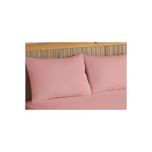 Pembe 2'li Fermuarlı Sıvı Geçirmez Yastık Alezi Yastık Koruyucu Pembe