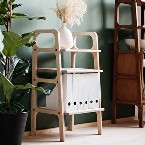 Faggio Ahşap Kitaplık Ve Raf Ünitesi, 90x50, Natural Renk, Cpt4660-50 Natural