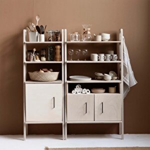 Alba Ahşap, 75x40, Kitaplık Ve Raf Ünitesi Natural Renk, Cpt4673-75 Natural