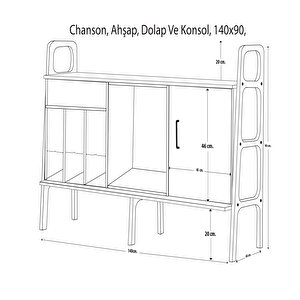 Chanson Ahşap, Dolap Ve Konsol, Tik Renk Cpt4658-140