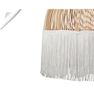Bamboo Madlen Beyaz Saçaklı Avi̇ze 48mm - Kahve