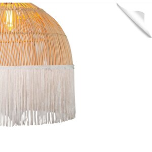 Bamboo Madlen Beyaz Saçaklı Avi̇ze