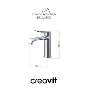 Lua Lavabo Armatürü - Metalik Gri