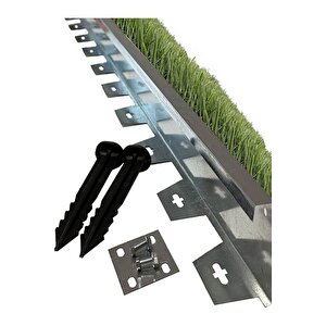 Sert Düz Metal Galvaniz Çim Ayırıcı 10 M 5 X2 M Çim Sınırlayıcı Ayıracı Çim Ayracı Çim Ayırıcı