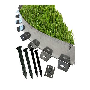 Esnek Kıvrılabilir Metal Galvaniz Çim Ayırıcı 4 M 2 X 2 M Çim Sınırlayıcı Çim Ayracı Çim Ayırıcı