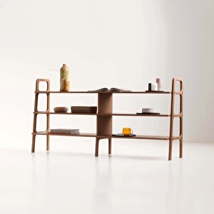 Fonte Ahşap, 165x90 Kitaplık Ve Raf Ünitesi, Tik Renk, Cpt4664-165 165x40 cm