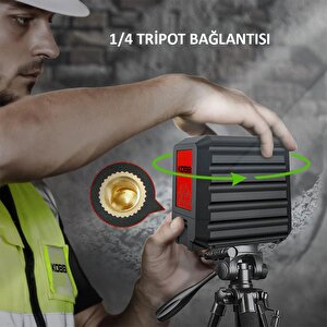 Kobb Kbl90g 30 Metre Profesyonel Yatay Ve Dikey Otomatik Hizalamalı Yeşil Çapraz Çizgi Lazer Distomat