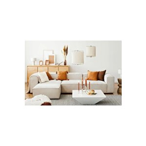 Mira Relax 4 Modül Köşe Koltuk ( Kırık Beyaz ) Keten