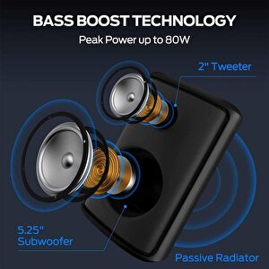 Monster Sparkle Bluetooth Taşınabilir Kablosuz Hoparlörler 80w