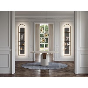 Telum Aydınlatmalı Dekoratif Raflı Aplik 3 Lü Duvar Rafı Metal Gövdeli Modern Kitaplık