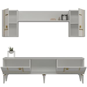 Madera 150 Cm Tv Üni̇tesi̇ Takimi Beyaz-Altın