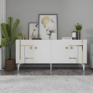 Madera Konsol Beyaz-Altın Beyaz gold