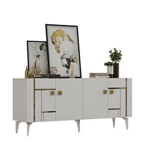 Madera Konsol Beyaz-Altın Beyaz gold