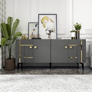 Madera Konsol Antrasit-Altın Antrasit Gold