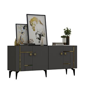 Madera Konsol Antrasit-Altın Antrasit Gold