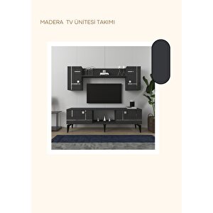 Madera 150 Cm Tv Üni̇tesi̇ Takimi Antrasit-Gümüş