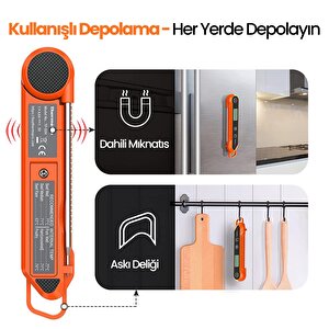 Thermopro Tp03h Su Geçirmez Katlanabilir Hızlı Sonuç Gıda Pişirme Termometresi