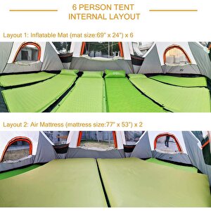 Quickup Domehike 6 Kişilik Otomatik Çadır
