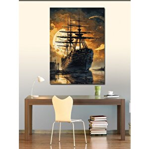 Kanvas Tablo Devasa Gemi 100x140 cm