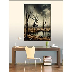 Kanvas Tablo İskelet Geyik 50x70 cm